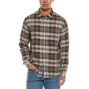 Vince Mens Santa Barbara Plaid Shirt, Green